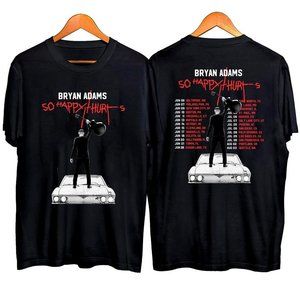 Bryan Adams Tour 2023 Shirt So Happy It Hurts 2023 Tour Dates Shirt 2 Sided